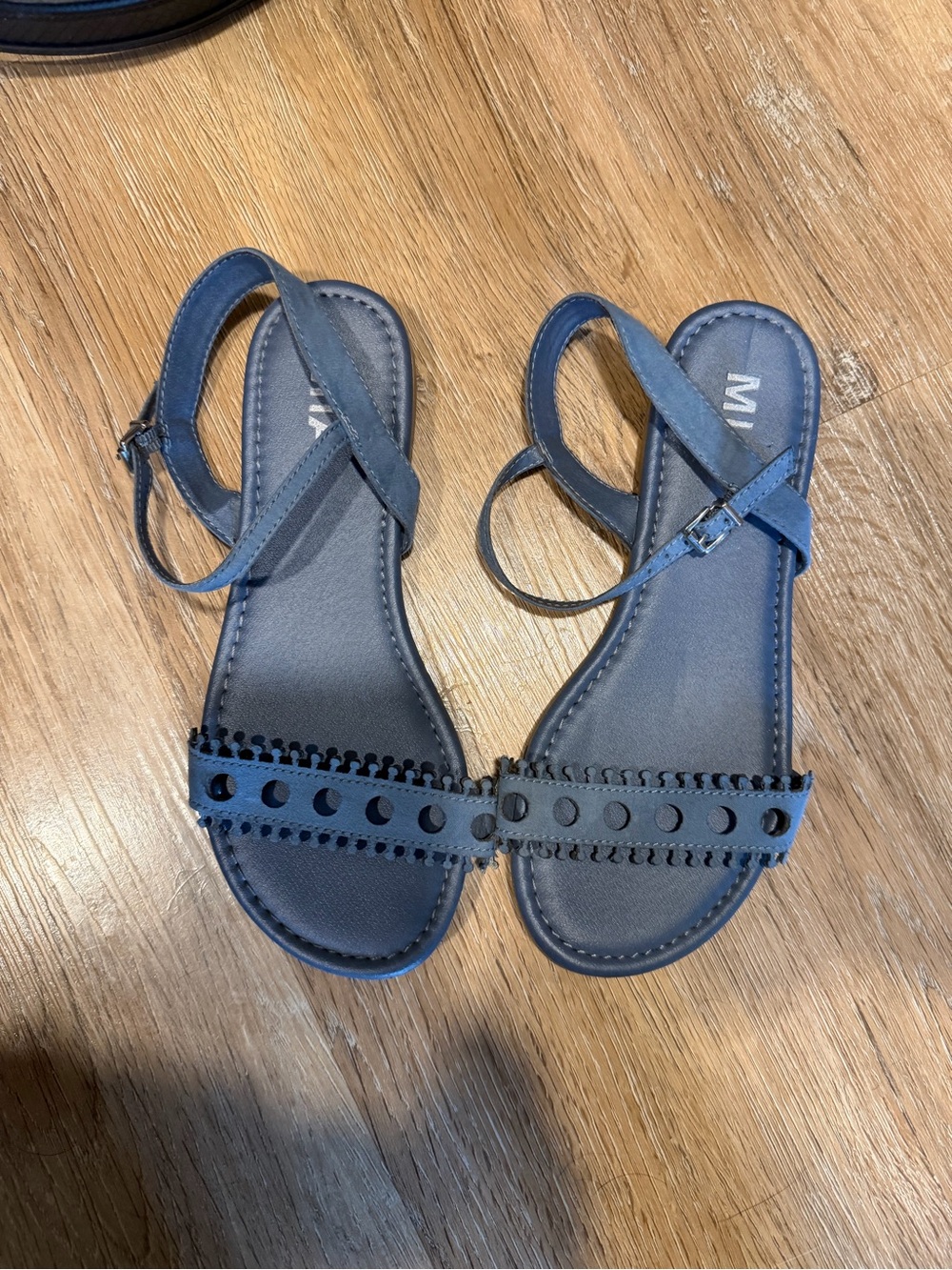 MIA Navy Blue Strappy Sandals with Stud Detail
